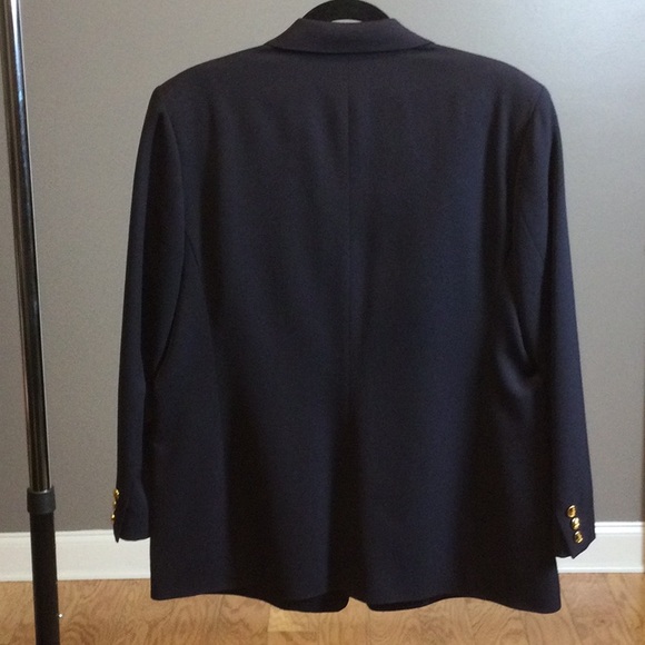 14 Austin Reed navy blue wool one button blazer - Picture 2 of 16